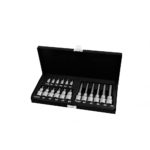 Dr. Juego De Llaves De Vaso Para Brocas Torx 18Pcs 1/4" Y 1/2 "